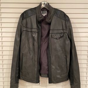 INC faux leather jacket